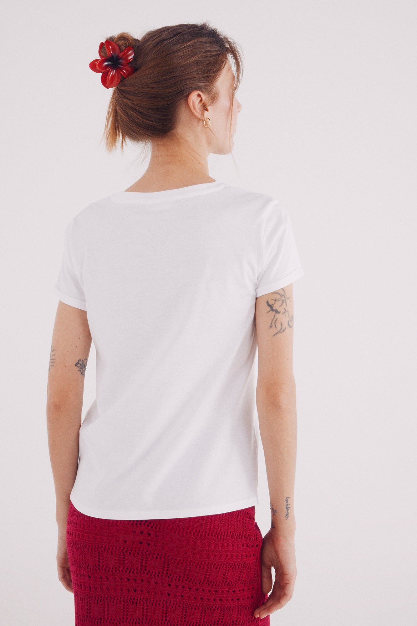 Springfield_White_Flower Graphic T-Shirt_1382473_96_04