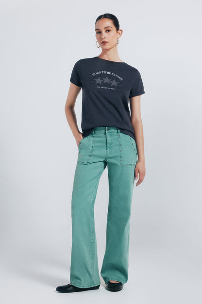 Springfield_Charcoal_Grey_"Born To Be Savage" T-Shirt_1382498_40_04