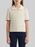Benetton Creamy White Girls Knitted Polo Shirt SKU: 13KNQ300A_074 Image 00