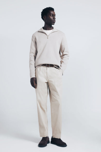 Springfield_Sand_Milano Zip Fastening Jumper_1402498_38_03