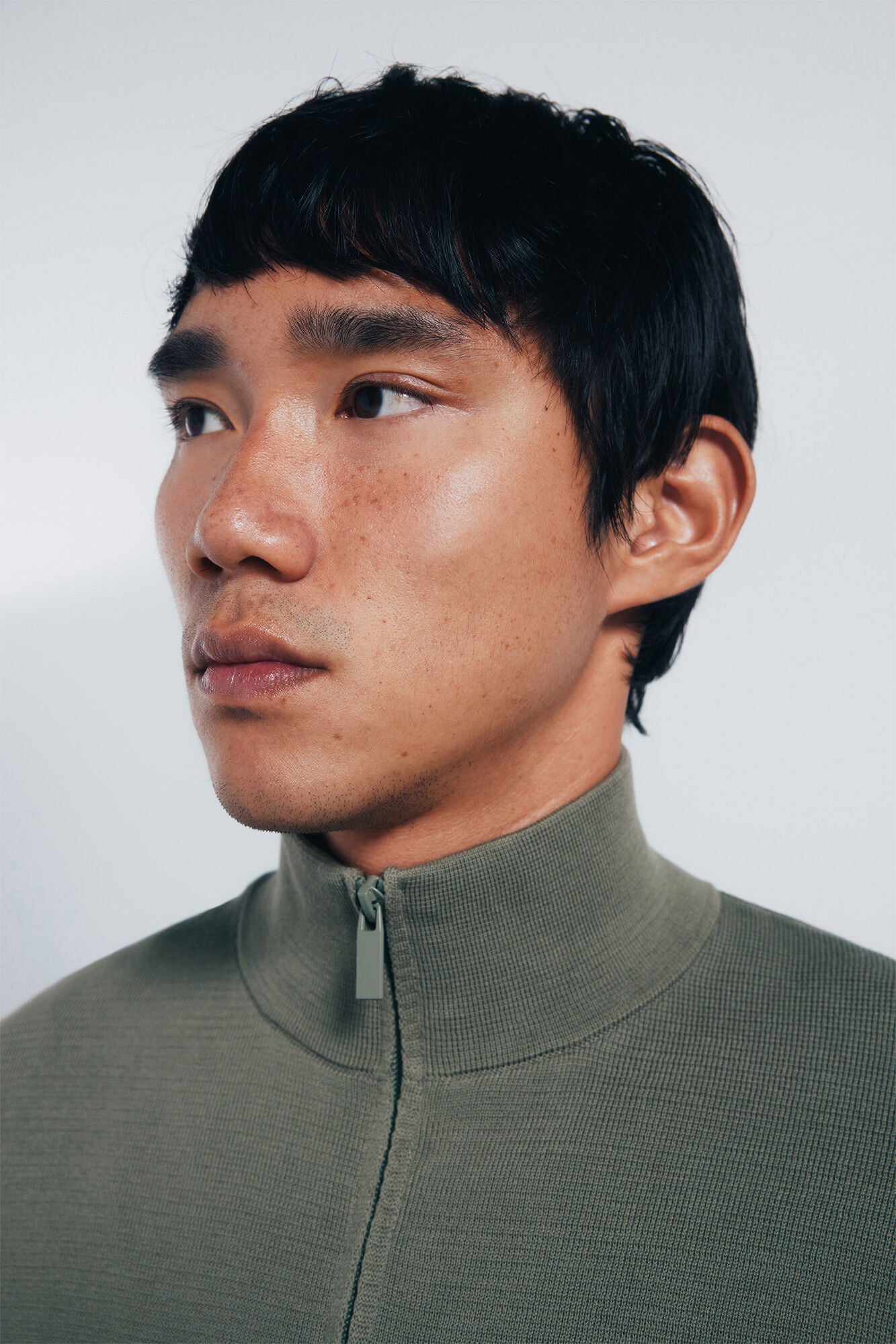 Springfield_Light_Khaki_Milano Zip Fastening Jumper_1402498_93_02