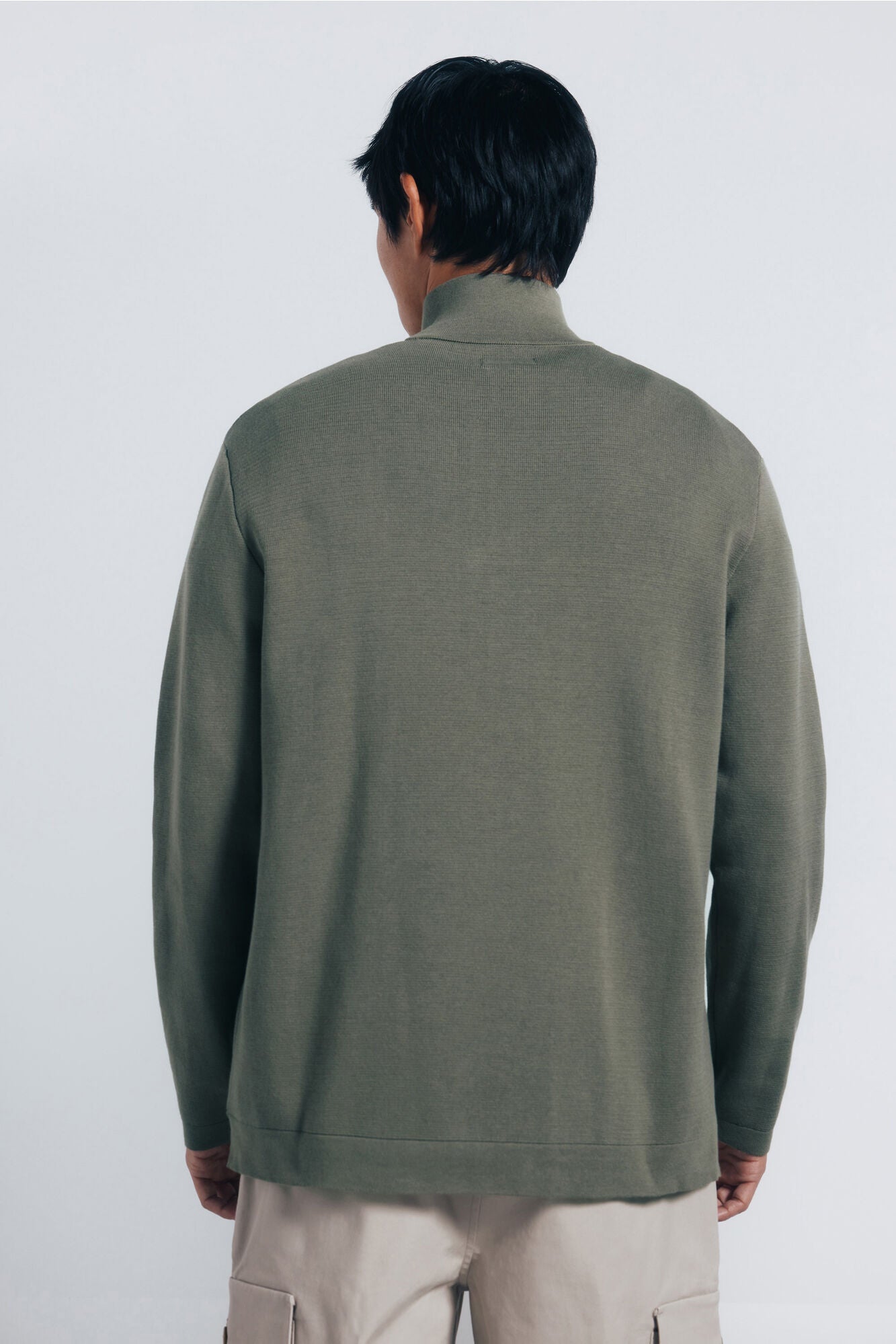 Springfield_Light_Khaki_Milano Zip Fastening Jumper_1402498_93_03