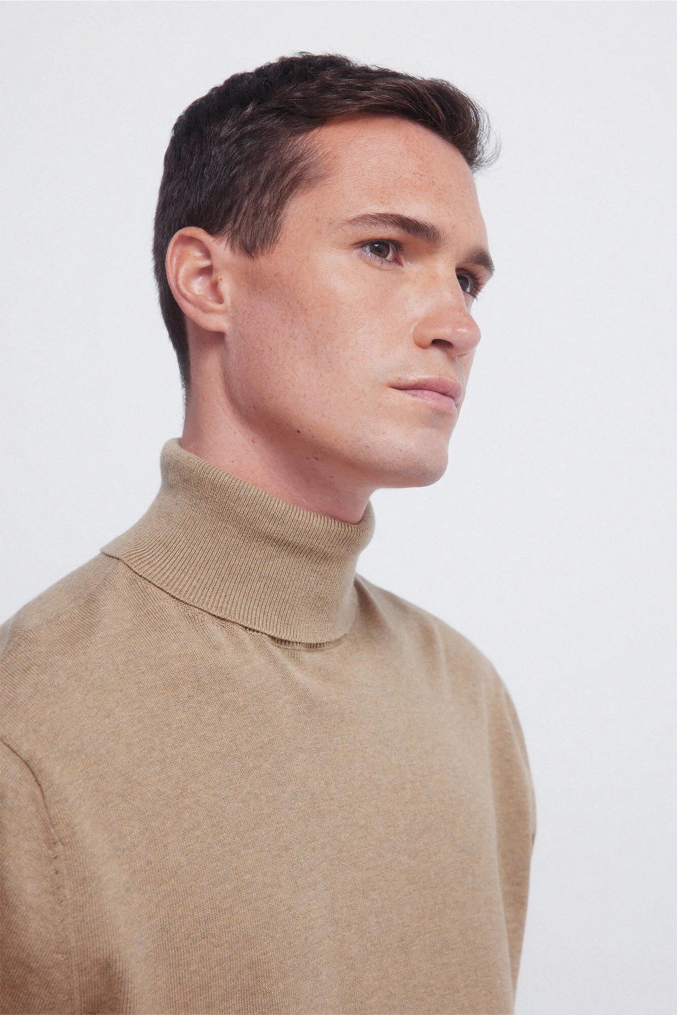 Springfield_Beige/Camel_Basic High Neck Jumper_1402511_52_03