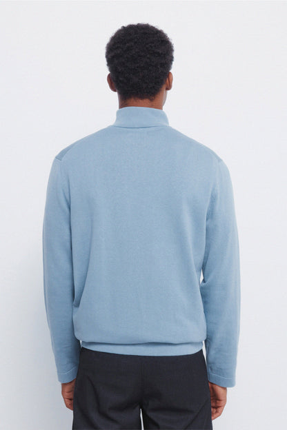 Springfield_Medium Blue_Milano Zip Fastening Jumper_1402512_15_04