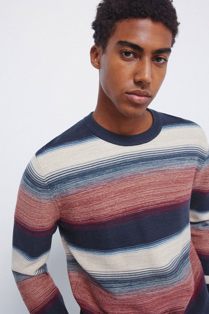 Springfield_Multicoloured_Structured Multi-Stripe Jersey_1402516_66_02