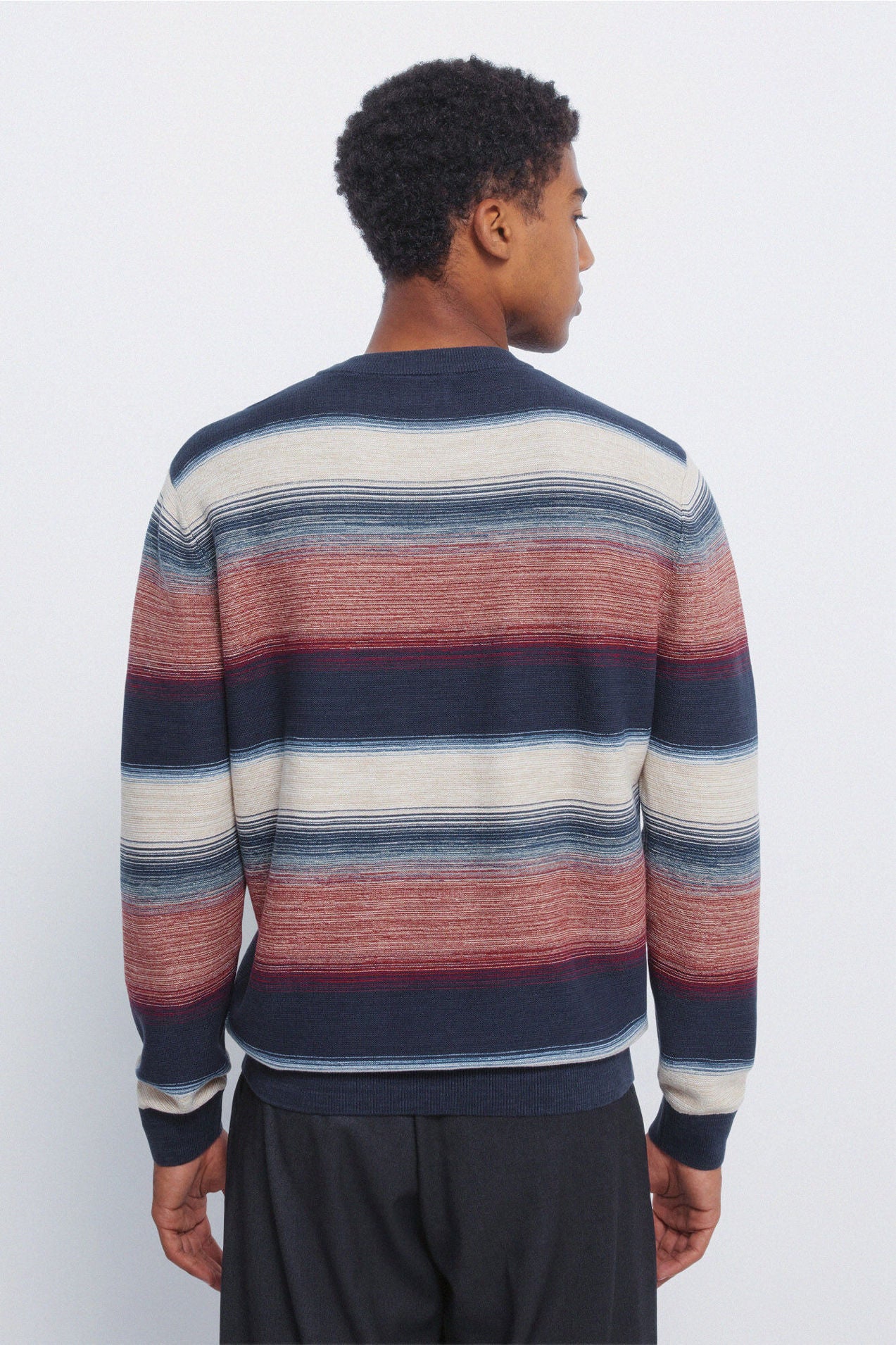 Springfield_Multicoloured_Structured Multi-Stripe Jersey_1402516_66_03