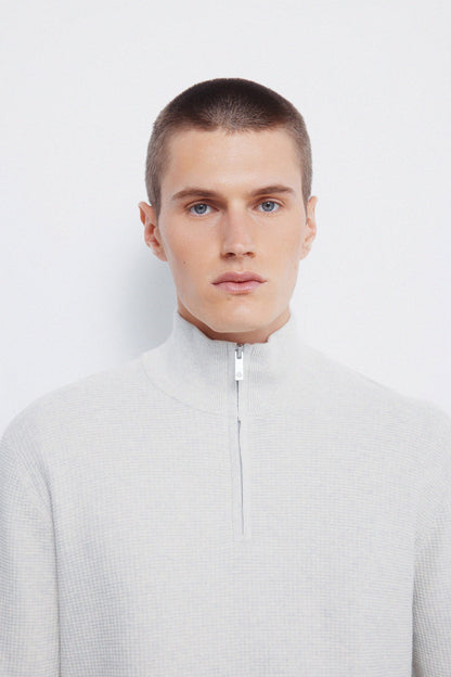 Springfield_Light Grey/Silver_Plain Zip Fastening Jumper_1402519_48_02