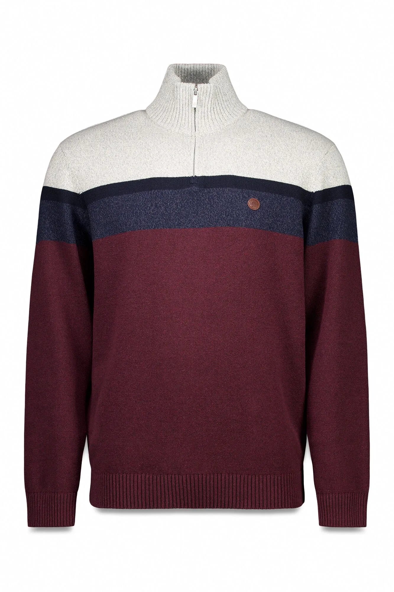 Springfield_Orange_Color Block Zip Fastening Jumper_1402530_67_05