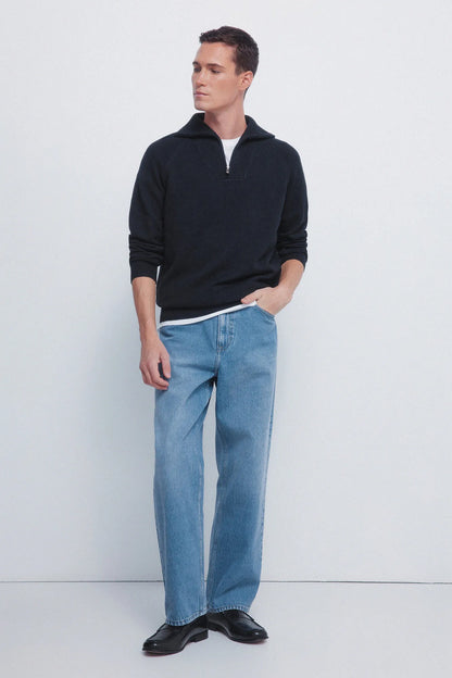 Springfield_Navy_Fashionable Trucker Neck Jumper_1402532_10_04