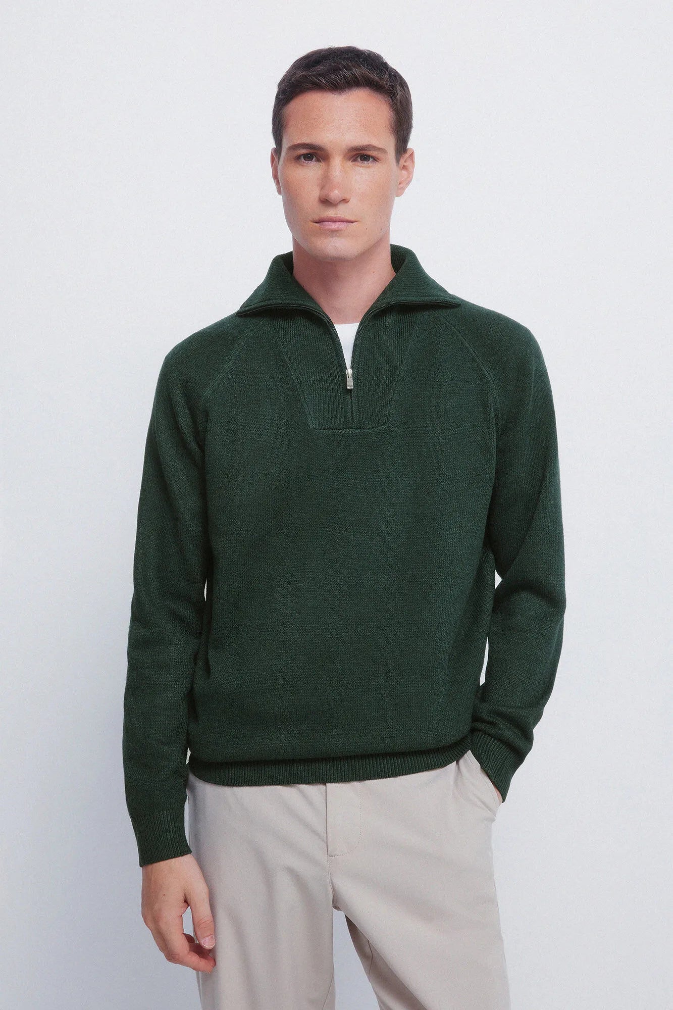 Springfield_Green_Fashionable Trucker Neck Jumper_1402533_22_01