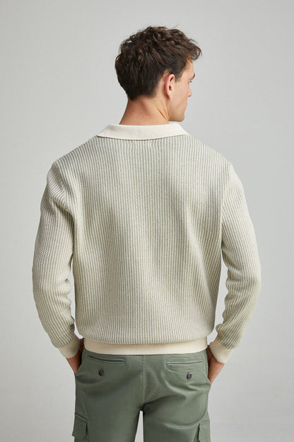 Springfield_Resort Polo Shirt Neck Jersey with Structure_1419676_23_04