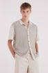 Springfield_Beige_Short Sleeve Vertical Striped Cardigan_1422862_50_01