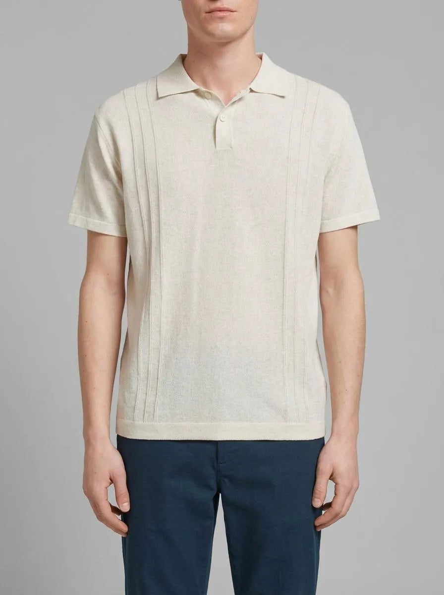 Springfield Gray Men Link Structure Polo Shirt SKU: 1423130_48 Image 00
