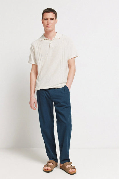 Springfield Gray Men Link Structure Polo Shirt SKU: 1423130_48 Image 02