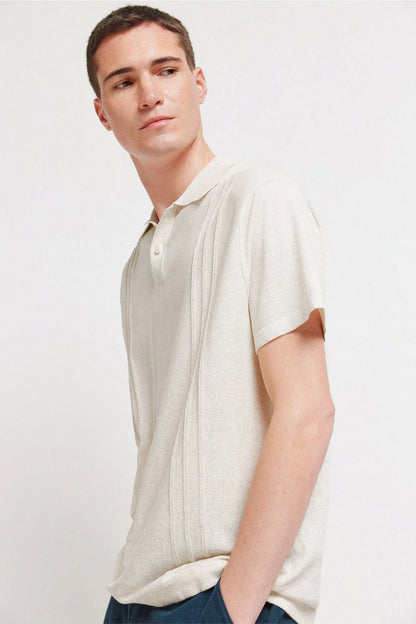 Springfield Gray Men Link Structure Polo Shirt SKU: 1423130_48 Image 03