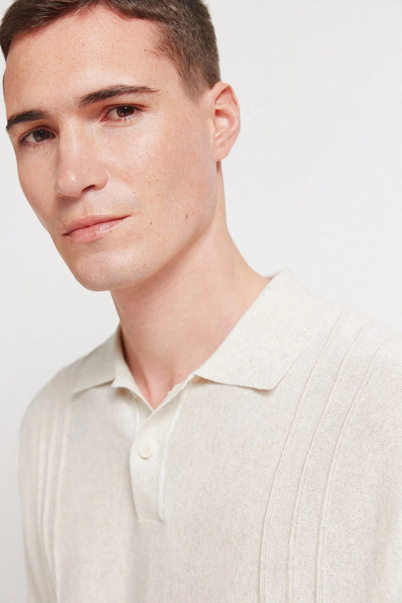 Springfield Gray Men Link Structure Polo Shirt SKU: 1423130_48 Image 04
