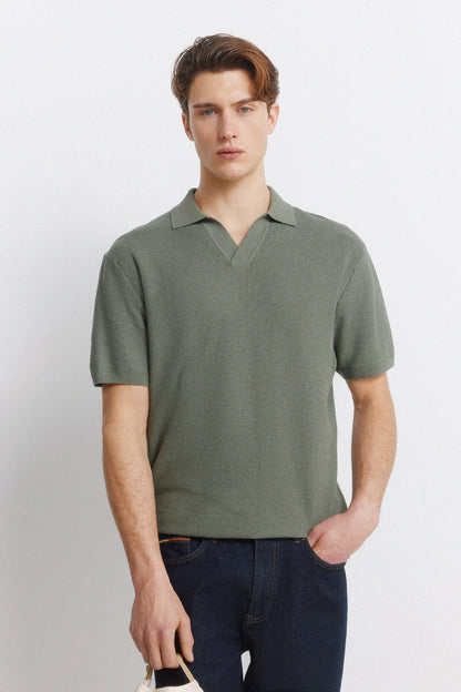Springfield Green Men Link Structure Polo Shirt SKU: 1423133_28 Image 01