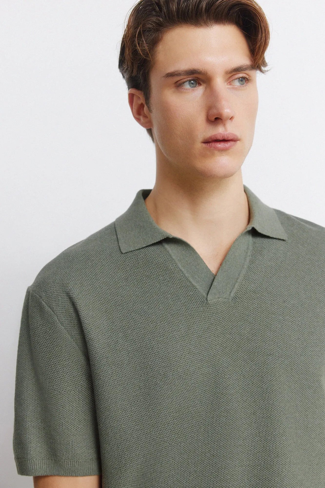 Springfield Green Men Link Structure Polo Shirt SKU: 1423133_28 Image 02