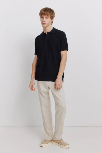 Springfield Blue Men Basic Structured Polo Shirt SKU: 1423135_11 Image 06