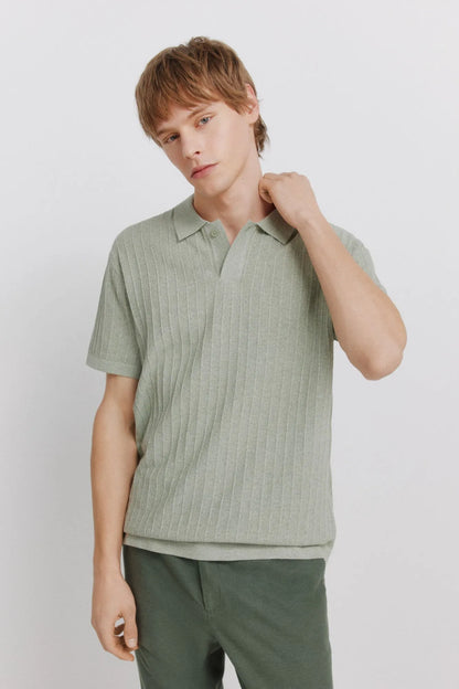 Springfield Green Men Basic Structured Polo Shirt SKU: 1423136_27 Image 01