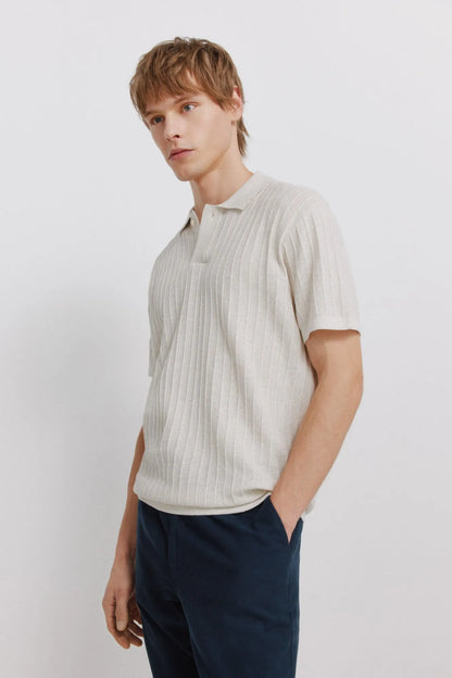 Springfield Gray Men Basic Structured Polo Shirt SKU: 1423137_48 Image 01