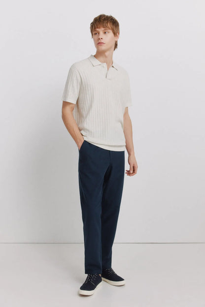 Springfield Gray Men Basic Structured Polo Shirt SKU: 1423137_48 Image 02