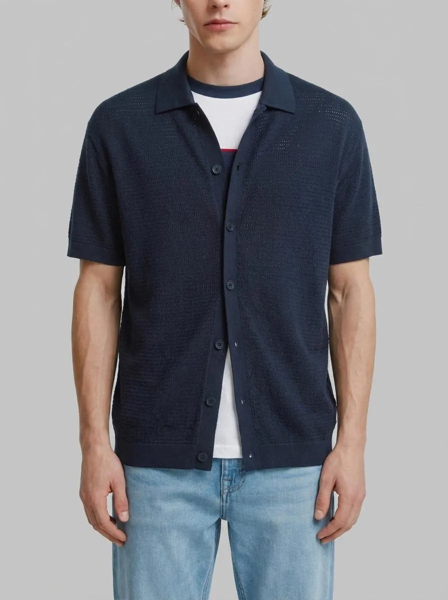 Springfield Blue Men Link Structure Cardigan SKU: 1423142_10 Image 00
