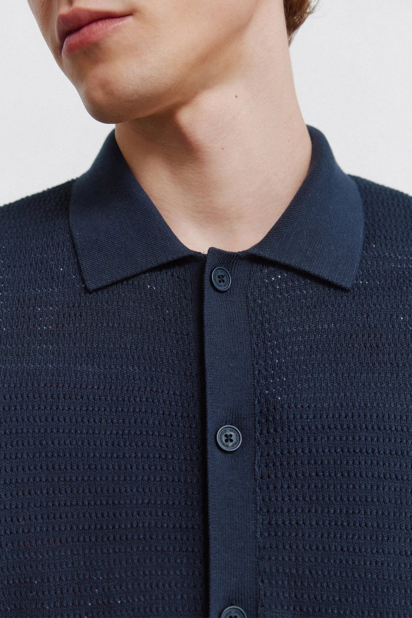 Springfield Blue Men Link Structure Cardigan SKU: 1423142_10 Image 02