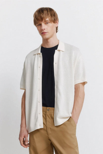 Springfield White Men Link Structure Cardigan SKU: 1423142_97 Image 01