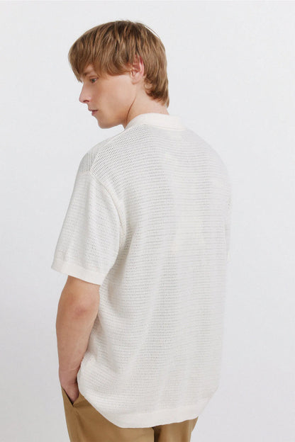 Springfield White Men Link Structure Cardigan SKU: 1423142_97 Image 05