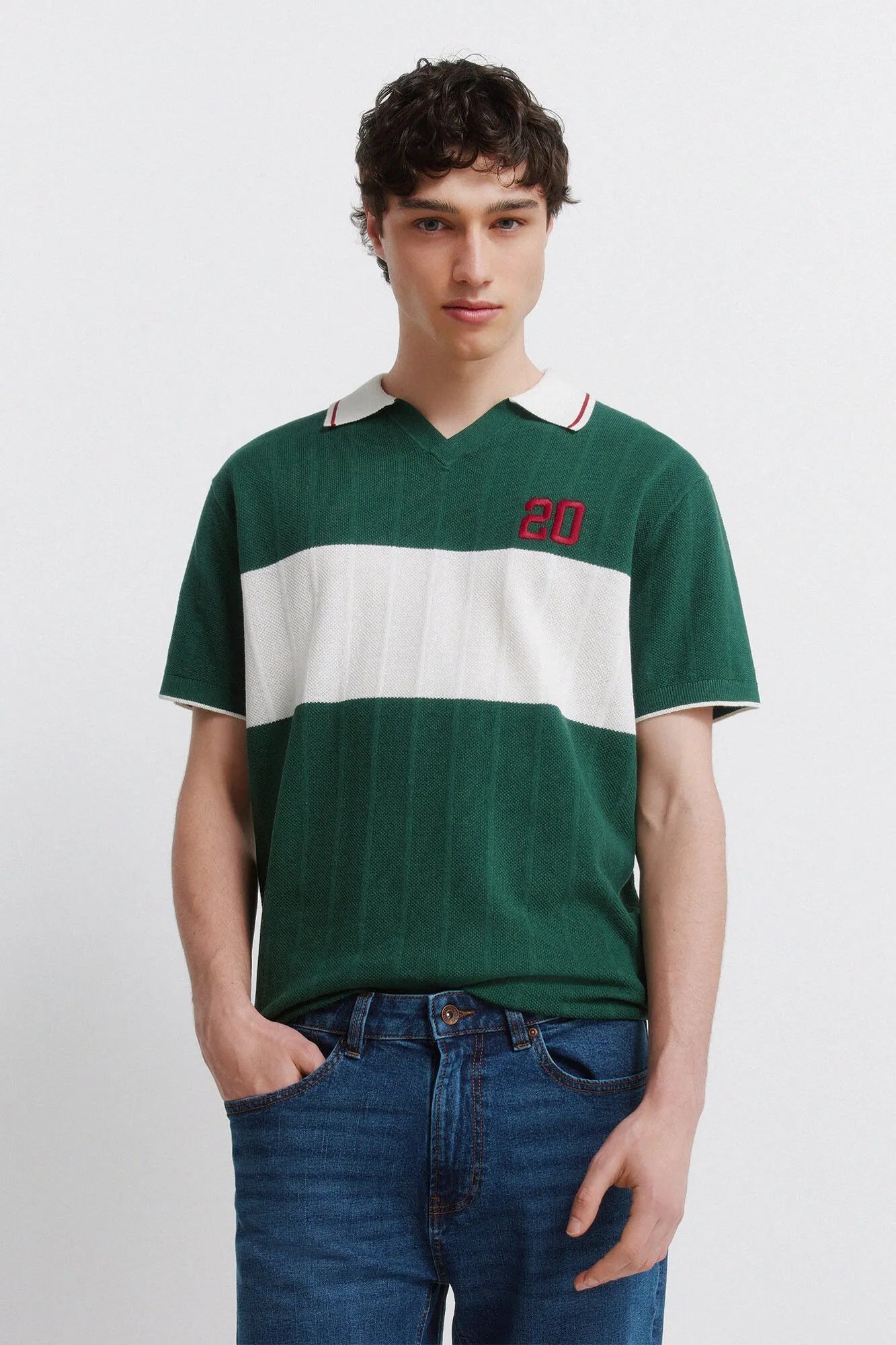Springfield 0 Men Contrast Polo Shirt SKU: 1423155_24 Image 01
