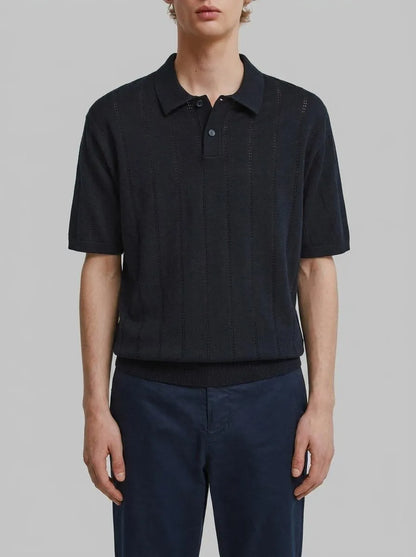 Springfield 0 Men Openwork Detail Polo Shirt SKU: 1423156_11 Image 00