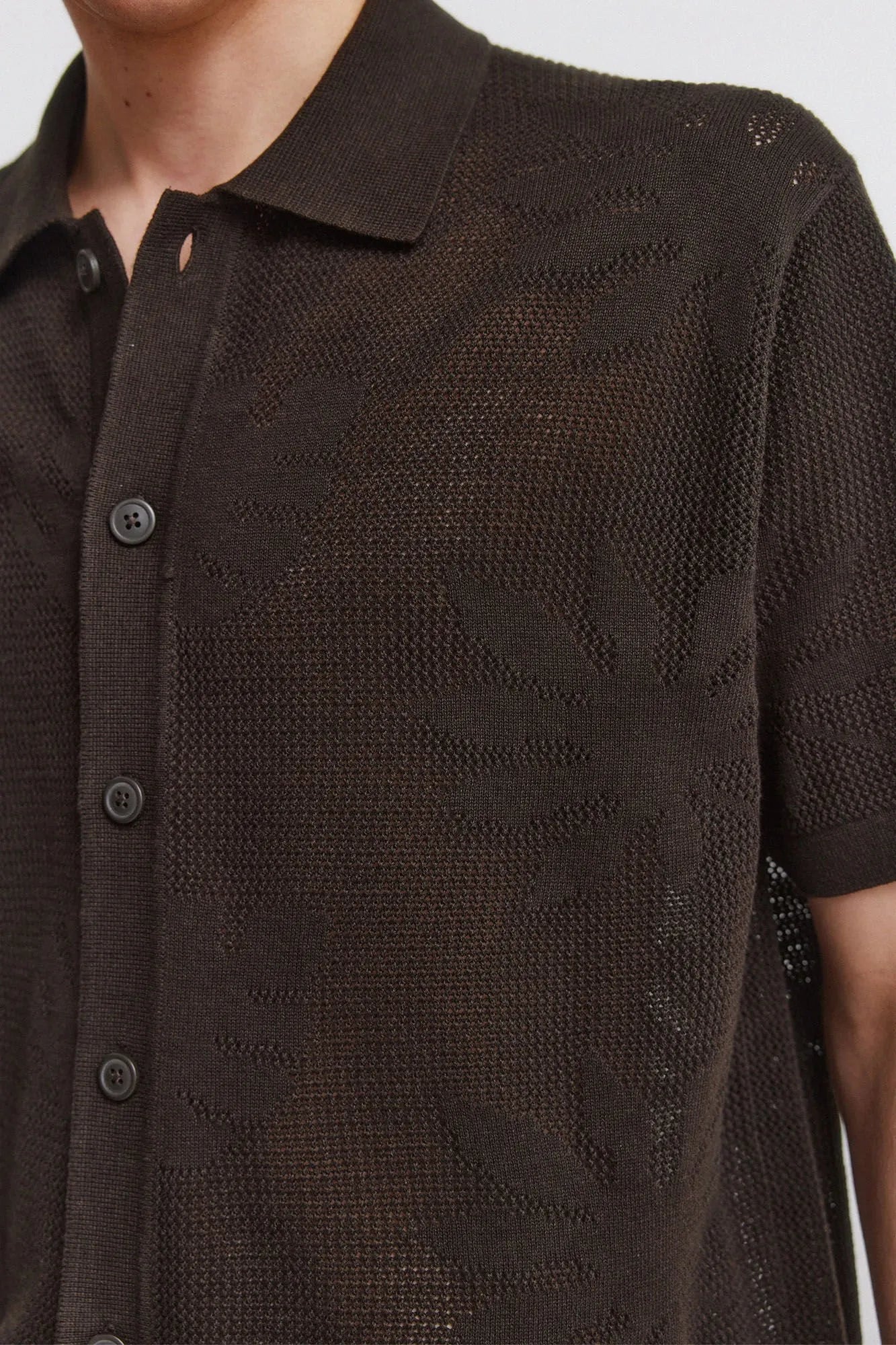 Springfield Brown Men Leaf Cardigan SKU: 1423157_39 Image 04