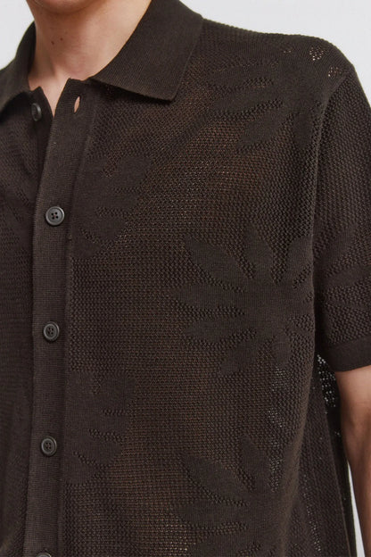 Springfield Brown Men Leaf Cardigan SKU: 1423157_39 Image 04