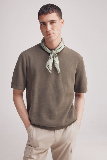 Springfield_Short-Sleeved Textured Jumper_1429161_91_01