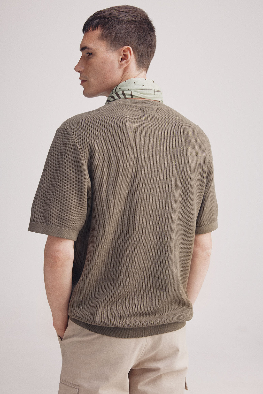 Springfield_Short-Sleeved Textured Jumper_1429161_91_04