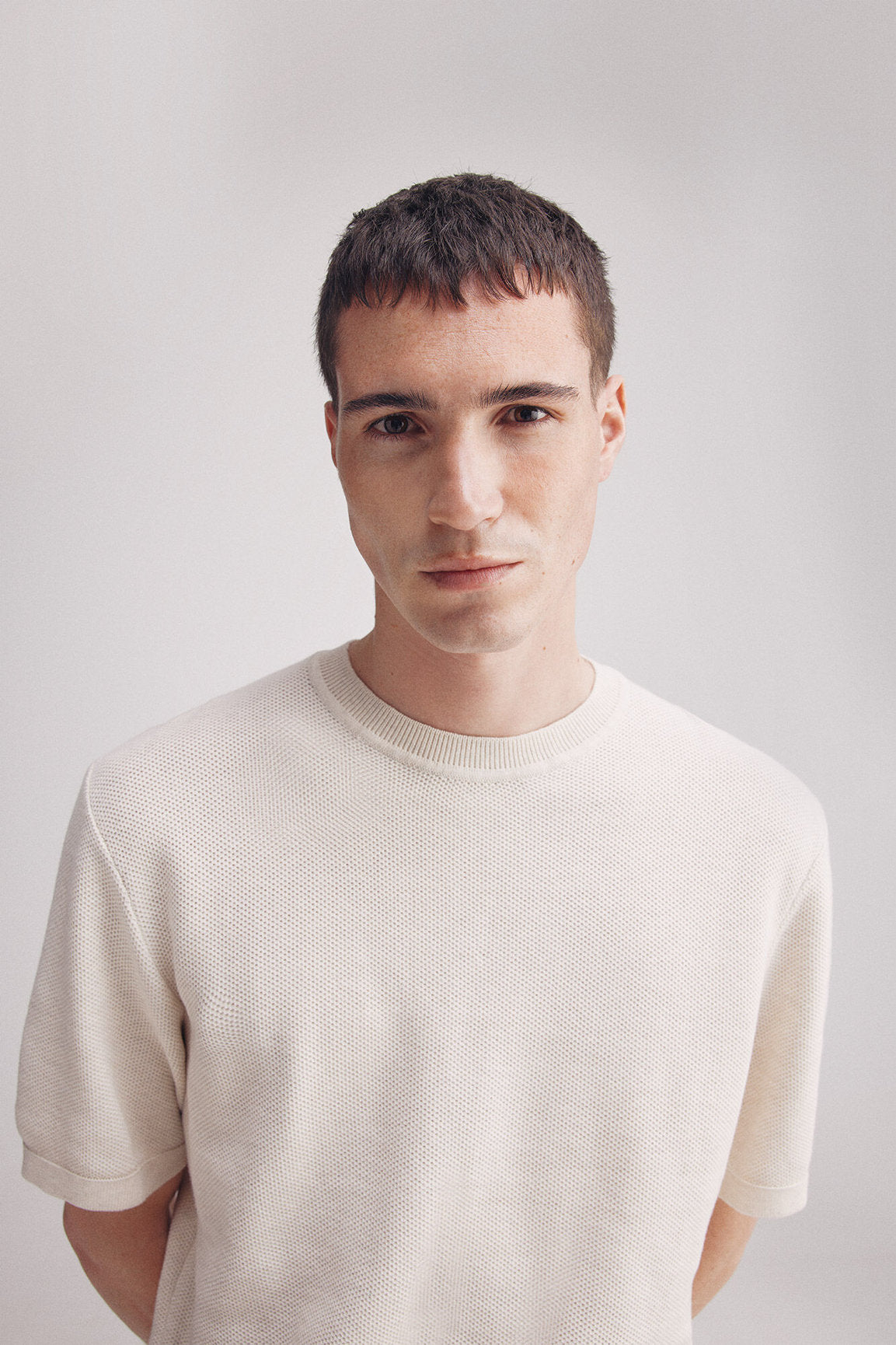 Springfield_Short-Sleeved Textured Jumper_1429161_97_03