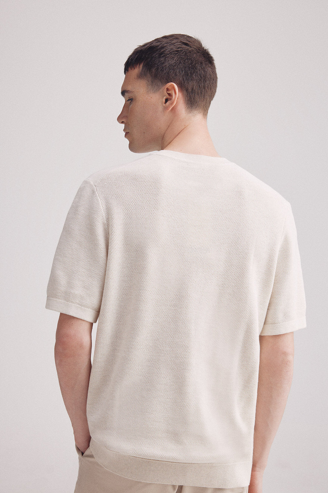 Springfield_Short-Sleeved Textured Jumper_1429161_97_05