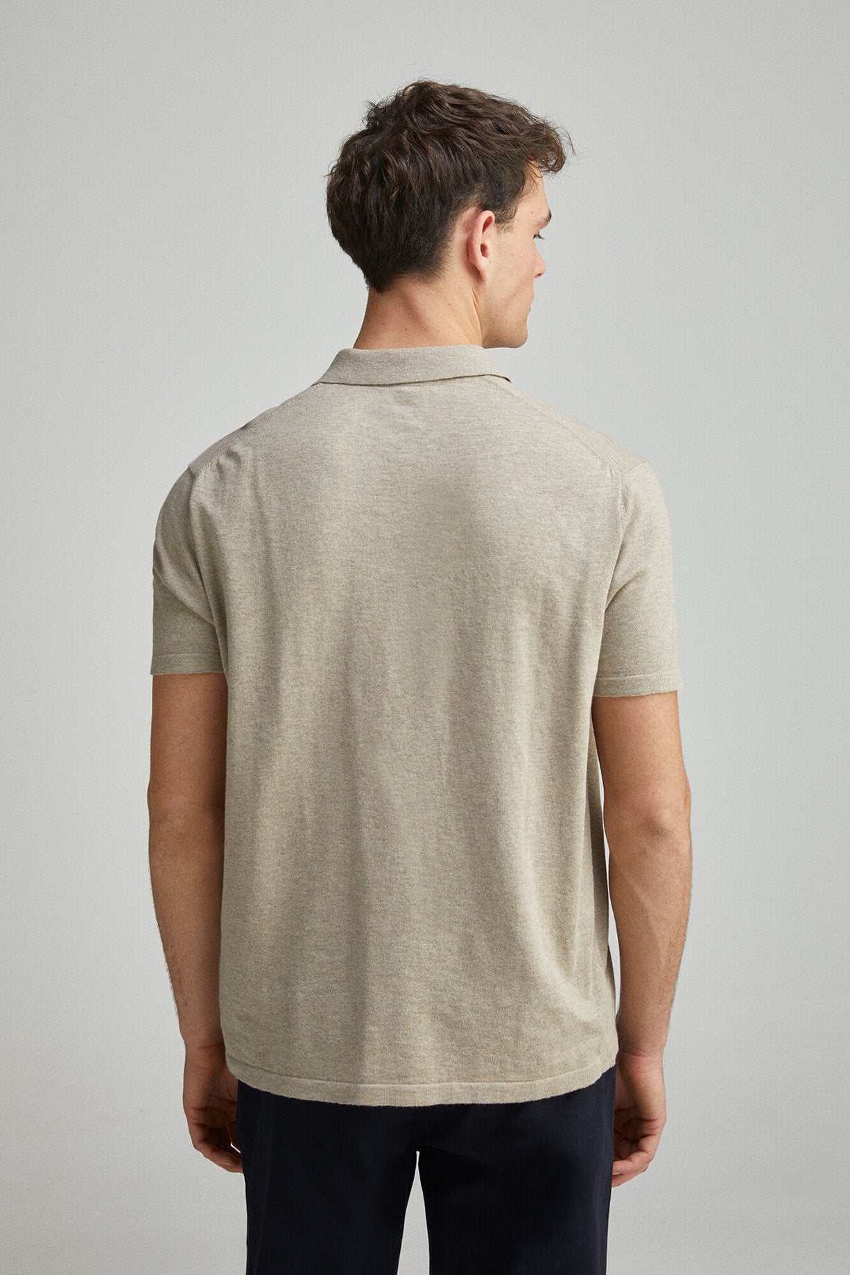 Springfield_Short Sleeve Jersey with Polo Shirt Neck Structure_1429169_36_03