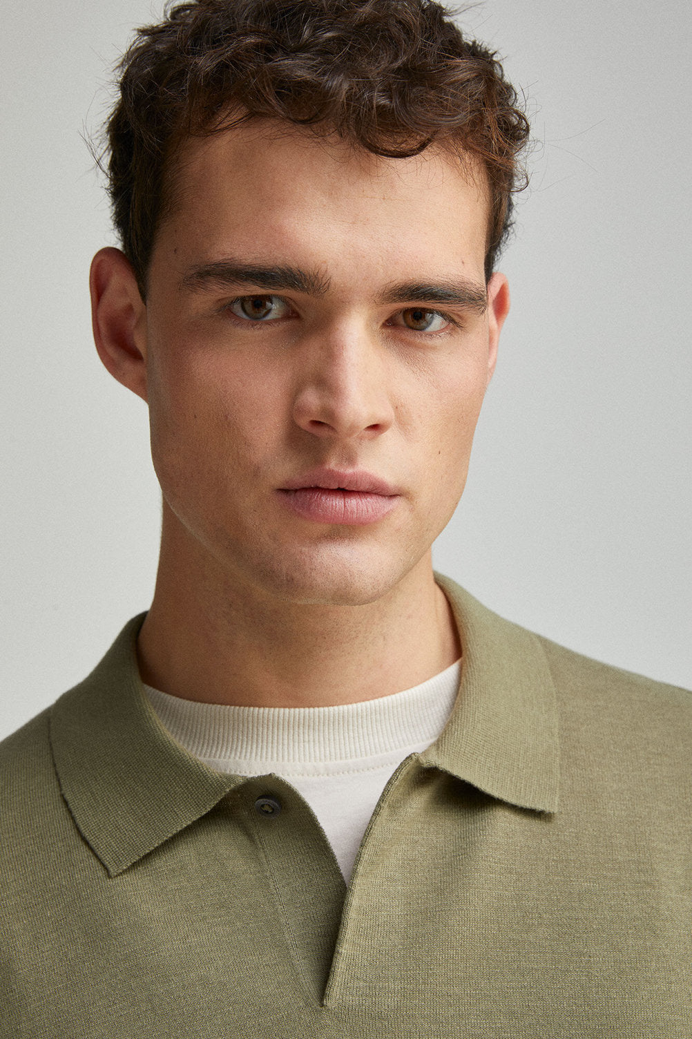 Springfield_Short Sleeve Jersey with Polo Shirt Neck Structure_1429169_93_02