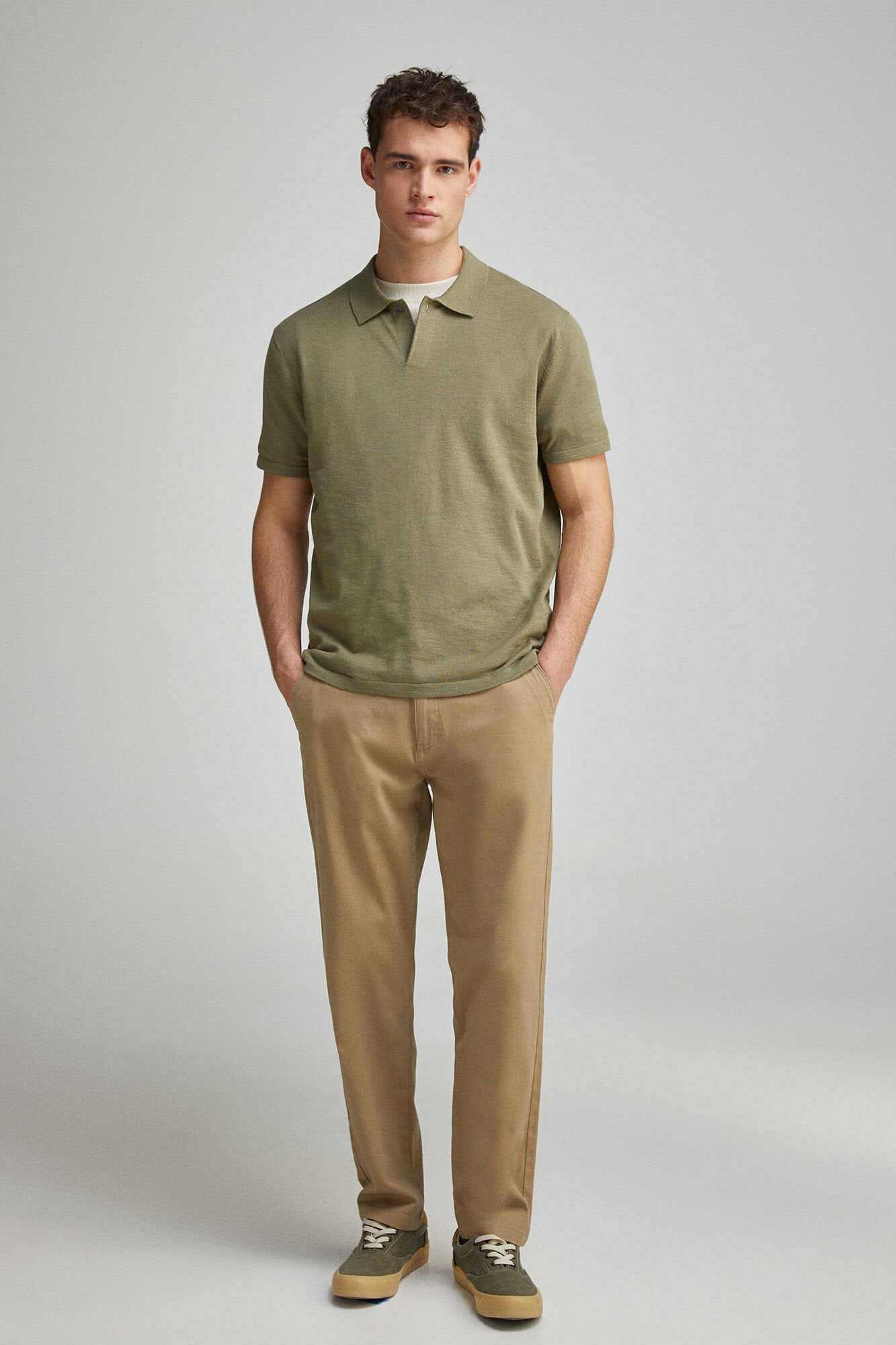 Springfield_Short Sleeve Jersey with Polo Shirt Neck Structure_1429169_93_03
