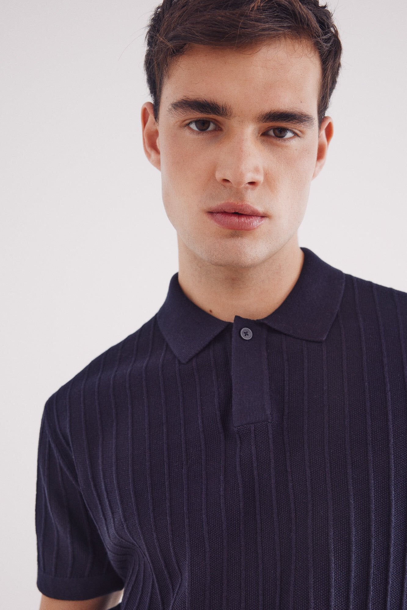 Springfield_Short Sleeve Jumper with a Polo Shirt-Style Neck_1429174_10_02