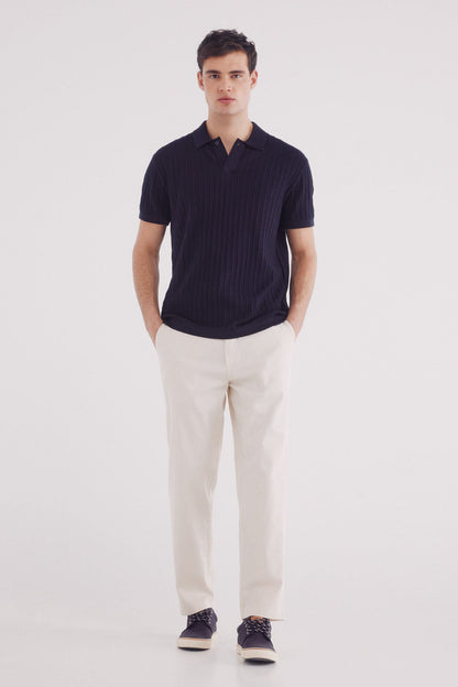 Springfield_Short Sleeve Jumper with a Polo Shirt-Style Neck_1429174_10_03
