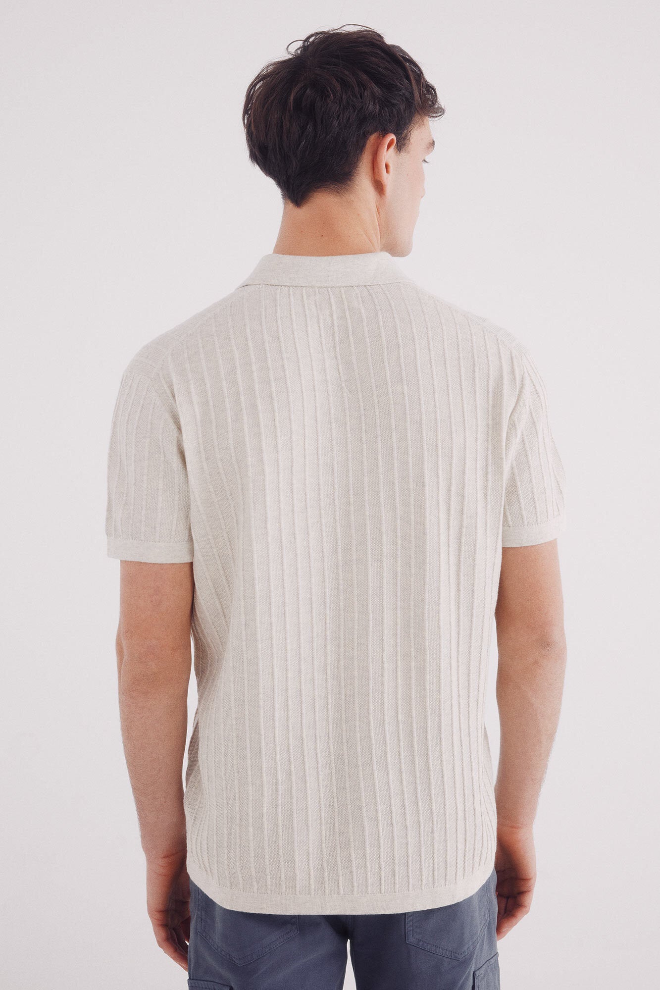 Springfield_Short Sleeve Jumper with a Polo Shirt-Style Neck_1429174_48_04