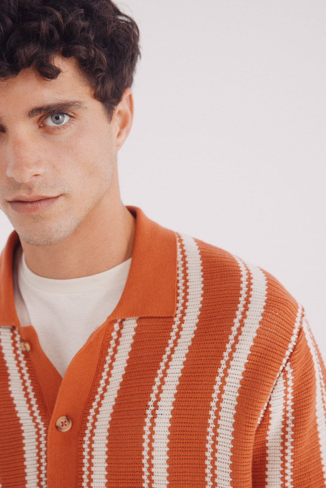 Springfield_Short Sleeve Vertical Striped Cardigan_1429175_65_01