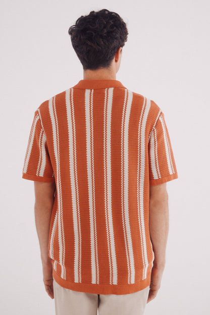 Springfield_Short Sleeve Vertical Striped Cardigan_1429175_65_05