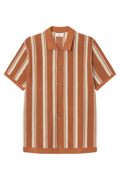 Springfield_Short Sleeve Vertical Striped Cardigan_1429175_65_06