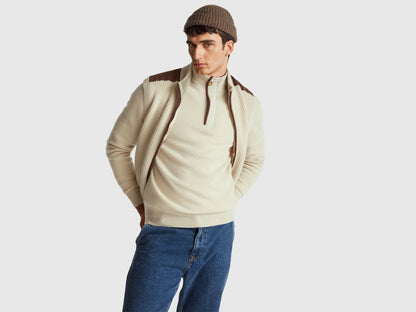 Benetton_Beige_Turtleneck in Wool Blend_1444U2022_152_01