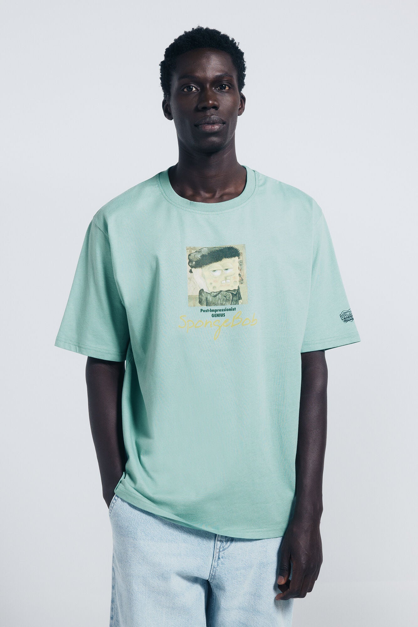 Springfield_Green_Spongebob Van Gogh T-Shirt_1452602_27_03