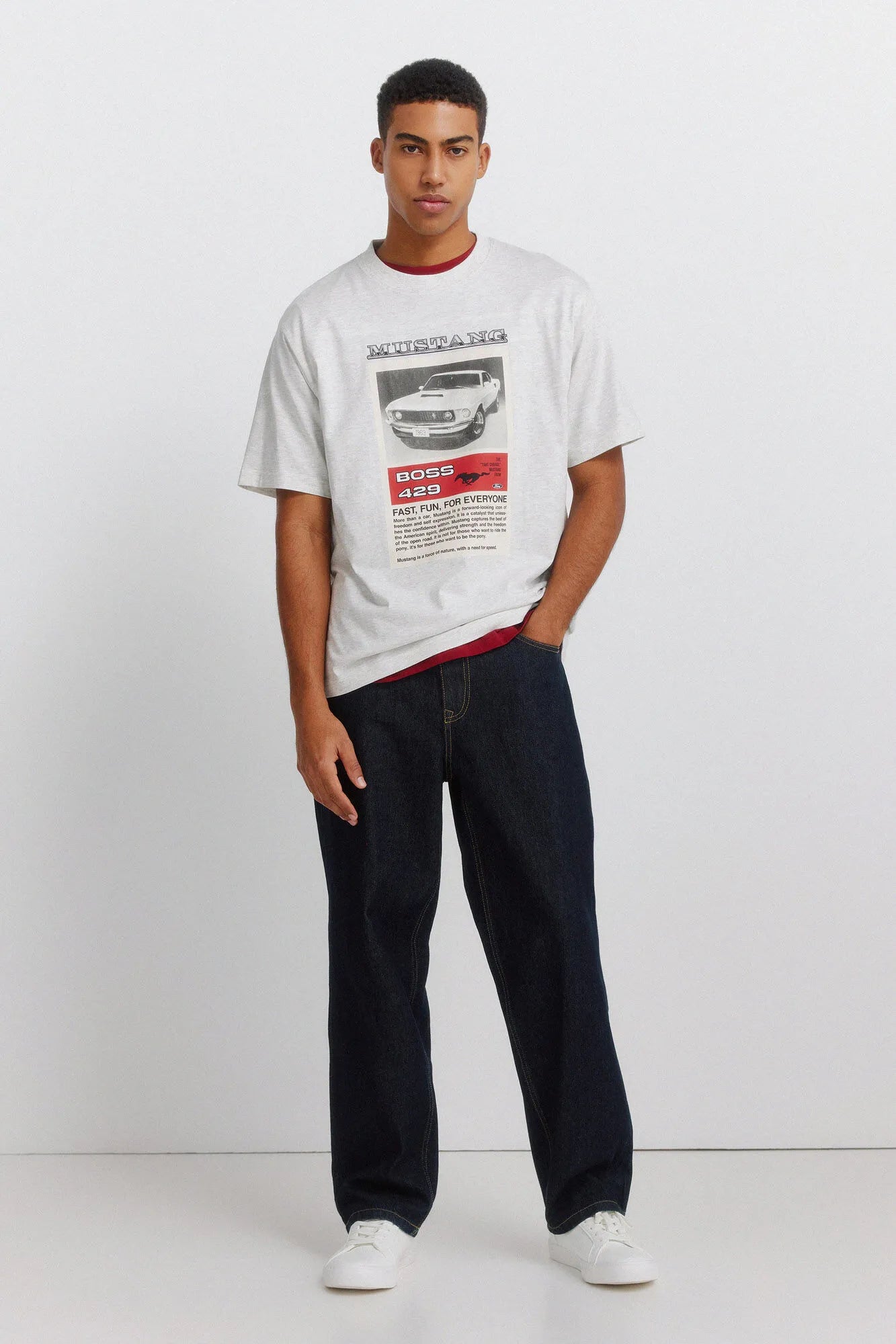 Springfield Gray Men T-Shirt Mustang Boss 429 SKU: 1453672_48 Image 03